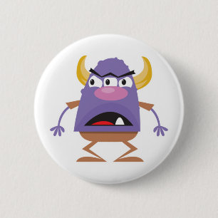 Macaron Rond 5 Cm monstre ogre idiot à trois yeux