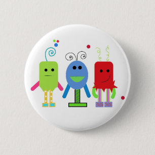 Macaron Rond 5 Cm Monstres ridicules