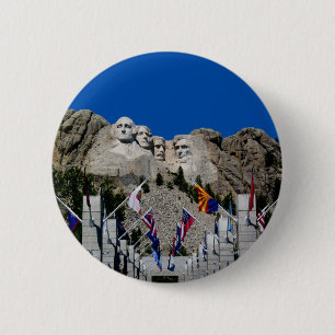 Macaron Rond 5 Cm Mont Rushmore Sud Dakota Souvenir