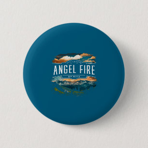 Macaron Rond 5 Cm Montagnes Angel Fire Nouveau-Mexique Randonnée Ext