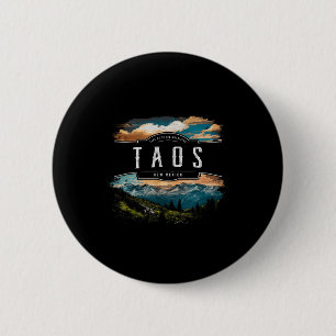 Macaron Rond 5 Cm Montagnes de Taos Nouveau-Mexique Randonnée Extéri
