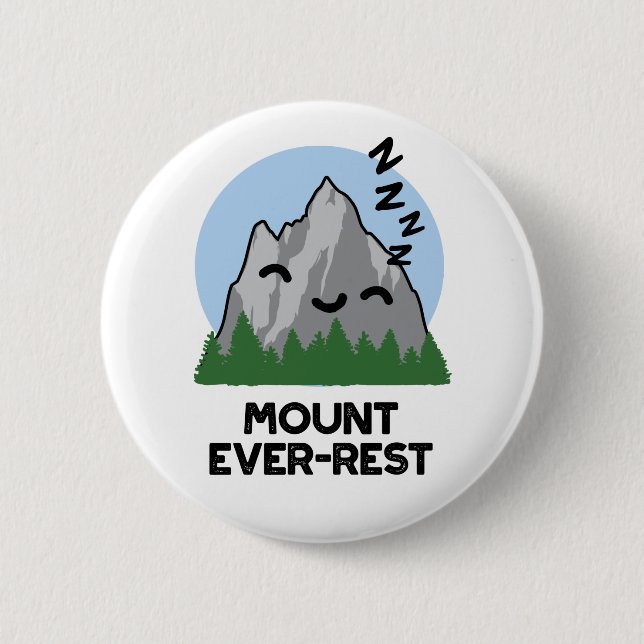 Macaron Rond 5 Cm Monte Ever-rest Funny Sleeping Mountain Pun (Devant)