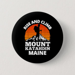 Macaron Rond 5 Cm Monter et gravir le mont Katahdin dans le Maine