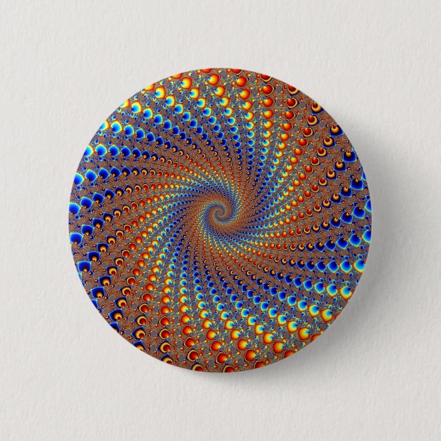 Macaron Rond 5 Cm Monterey Fractal Art (Devant)