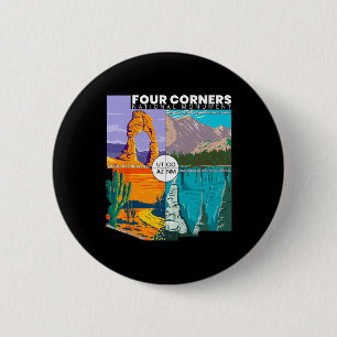 Macaron Rond 5 Cm Monument National Des Quatre Coins Avec Parcs Nati