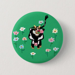 Macaron Rond 5 Cm Moo Cow - souvenir lors de notre visite de la ferm