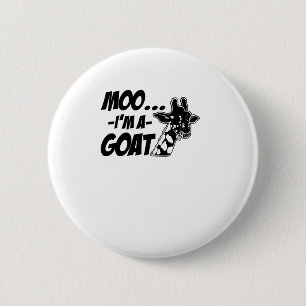 Macaron Rond 5 Cm Moo... Je suis un animal de chèvre Zoogoer Funny G