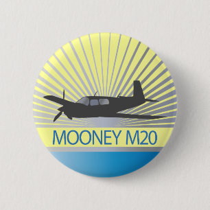 Macaron Rond 5 Cm Mooney M20 Aviation