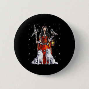 Macaron Rond 5 Cm Morrigan Déesse Mythologie Celtique Pagan Deity Of