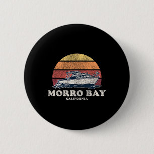 Macaron Rond 5 Cm Morro Bay Ca Bateau Vintage les années 70 Concepti