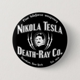 Macaron Rond 5 Cm Mort-Rayon Cie. de Nikola Tesla