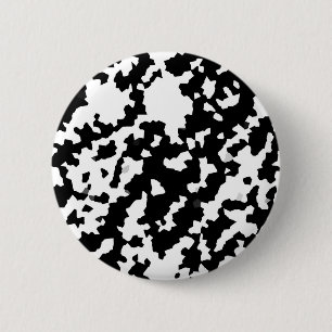 Macaron Rond 5 Cm Mosaïque Abstraite irrégulière Camo noir et blanc