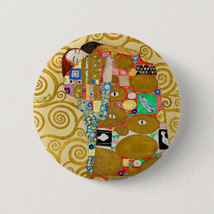 Macaron Rond 5 Cm Mosaïque d'accomplissement de Klimt : Frise vintag