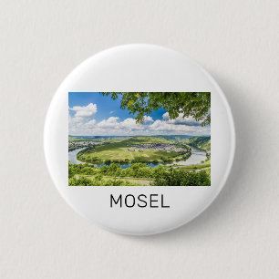 Macaron Rond 5 Cm Moselle Loop Trittenheim Panorama Allemagne Souven