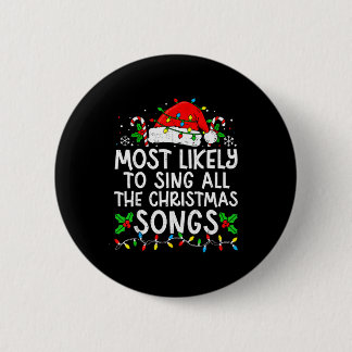 Macaron Rond 5 Cm Most Likely To Sing All The Christmas Songs Matchi