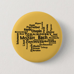 Macaron Rond 5 Cm Mot Cloud des compositeurs classiques