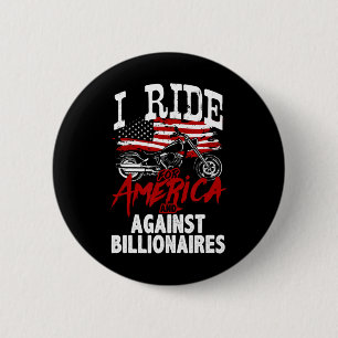 Macaron Rond 5 Cm Motard anti-Trump pro-démocratie résiste contre le