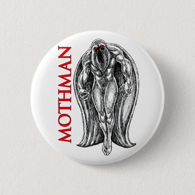 Macaron Rond 5 Cm Mothman (Devant)