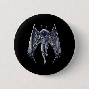 Macaron Rond 5 Cm Mothman Cryptid Creator