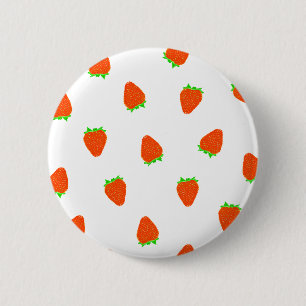 Macaron Rond 5 Cm motif à fraise
