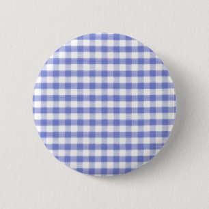 Macaron Rond 5 Cm Motif bleu-foncé de guingan