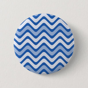 Macaron Rond 5 Cm Motif bleu ondulé