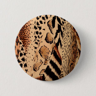 Macaron Rond 5 Cm Motif Cheetah