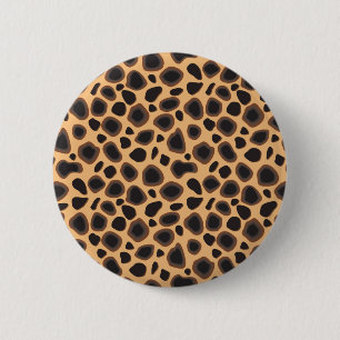 Macaron Rond 5 Cm Motif Cheetah