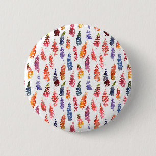 Macaron Rond 5 Cm Motif couleur Aquarelle girly lupine fleurs