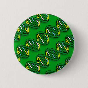 Macaron Rond 5 Cm Motif d'ADN Science Médicale