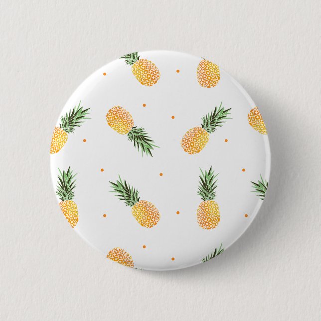 Macaron Rond 5 Cm Motif d'ananas (Devant)