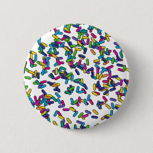 Macaron Rond 5 Cm Motif d'arrosage éparpillé