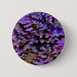 Macaron Rond 5 Cm Motif de camouflage bleu, rose et sienne