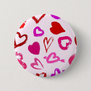 Macaron Rond 5 Cm Motif de coeur