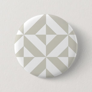 Macaron Rond 5 Cm Motif de cube géométrique gris moyen