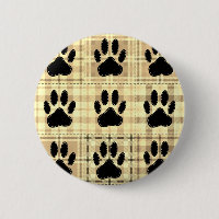 Motif De Dessin De Chien Paw À Sepia