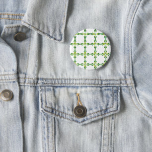Macaron Rond 5 Cm Motif de feuille, motif de feuilles, feuilles vert