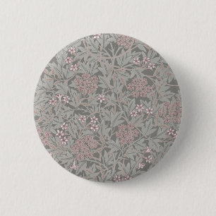 Macaron Rond 5 Cm Motif de fleur de jasmin de William Morris