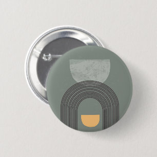 Macaron Rond 5 Cm motif de formes Abstraites de Bohême