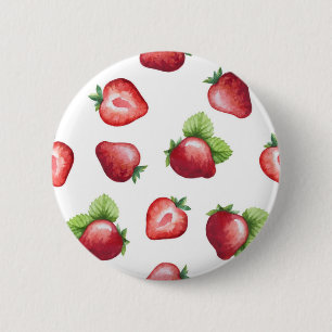 Macaron Rond 5 Cm Motif de fraises