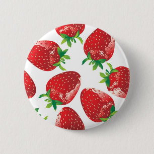 Macaron Rond 5 Cm Motif de fraises