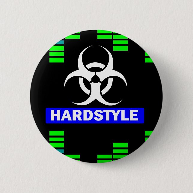 Macaron Rond 5 Cm Motif de Hardstyle (Devant)