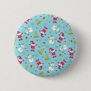 Macaron Rond 5 Cm Motif de la nouvelle année