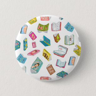 Macaron Rond 5 Cm Motif de livre