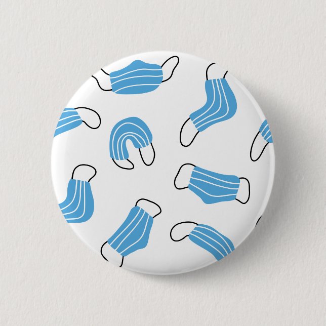 Macaron Rond 5 Cm motif de masque Médicale (Devant)