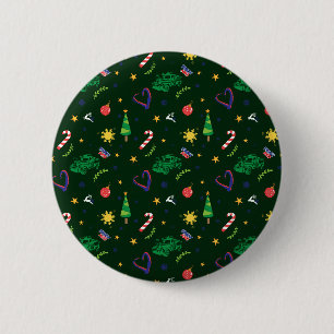Macaron Rond 5 Cm Motif de Noël philippin Pinoy Ako