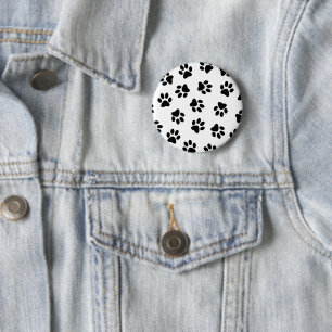 Macaron Rond 5 Cm Motif De Pâtes, Paniers De Chien, Paniers Noirs