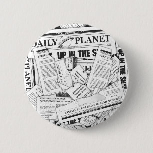 Macaron Rond 5 Cm Motif de planète quotidien - Blanc