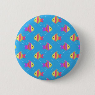 Macaron Rond 5 Cm Motif de poissons
