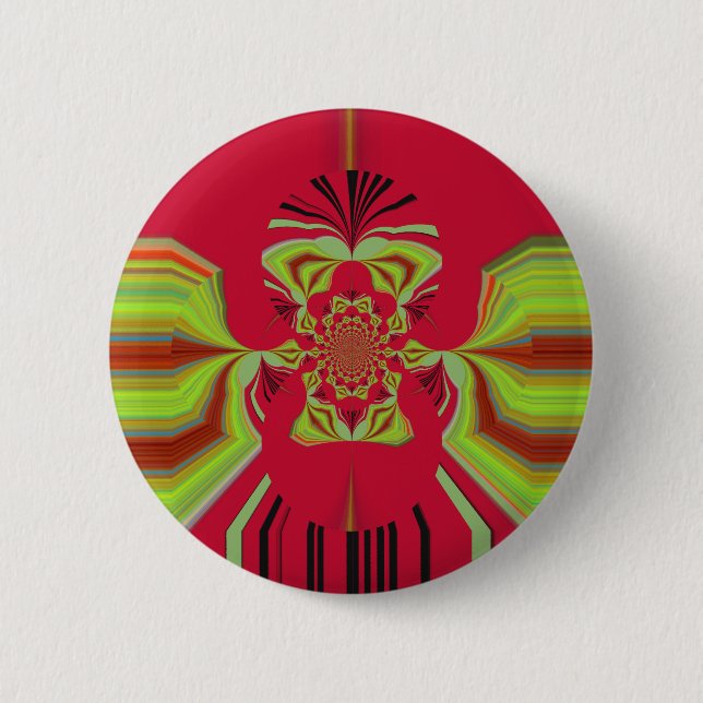 Macaron Rond 5 Cm Motif de Red Hakuna Matata (Devant)